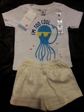 Conjunto remera y short bebesniod