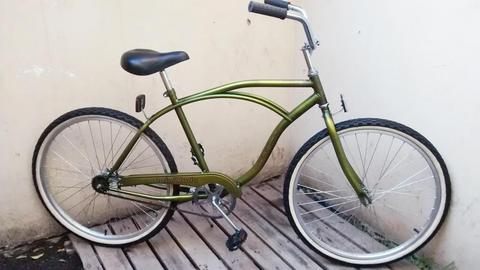bicicleta mini roda verde rodado 26 freno a contra pedal ! lista para usar