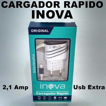 Cargador Rápido Inova Con Usb Extra Cable Usb Type C Blu Vivo Xl