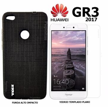 Funda Rigida Vidrio Templado Plano Huawei Gr3 2017