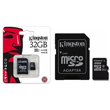 TARJETA MICROSD 32GB CLASE 10 KINGSTON CON ADAPTADOR NO PERMUTO