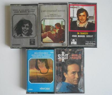 Lote 5 cassettes Joan Manuel Serrat Barrio