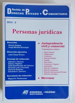 Libro Derecho 2015 Personas Juridicas Rubinzal Culzoni Jesslibros OLXJESS