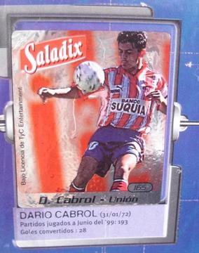 Sticker figurita Darío Cabrol Unión futbol 2001 saladix No Envio
