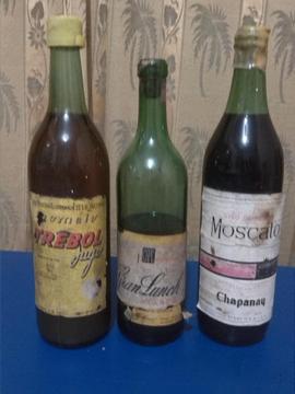 botellas antiguas con contenido original