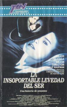 LA INSOPORTABLE LEVEDAD DEL SER PELICULA EN VHS