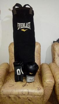 Guantes de Box 12hoz Y Bolsa Everlast