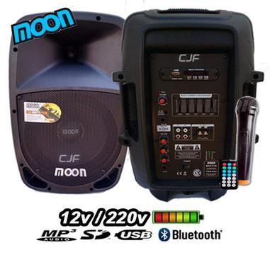 Parlante Potenciado Moon Batt10 Bafle Mp3 Usb Bluetooth Mic Inalambrico Bateria
