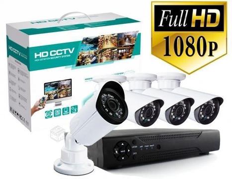 ► Kit Seguridad CCTV AHD DVR Full Hd 4 Cámaras Ir
