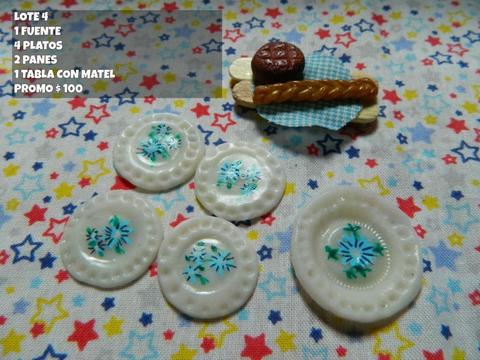 comida para muñecas comidita para barbie lote 4