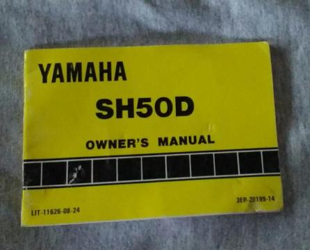 MANUAL ORIGINAL DE YAMAHA SH50D LIQUIDO !!!