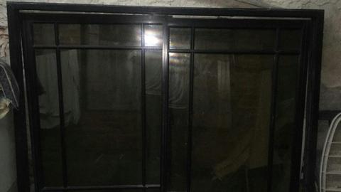 Ventana Aluminio Negro, Vidrios Espejado