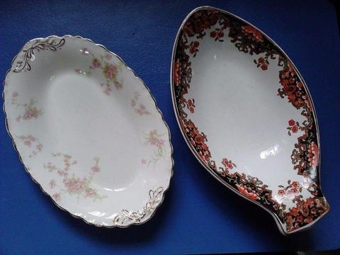 VENDO DOS ANTIGUAS RAVANERAS DE PORCELANA INGLESA