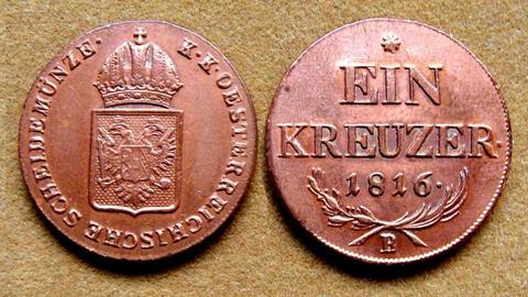 Moneda de 1 kreuzer Imperio AustroHúngaro 1816