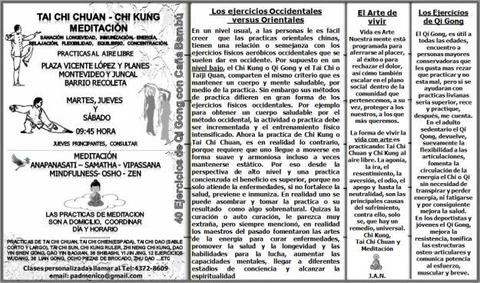 TAI CHI CHUAN, CHI KUNG, MEDITACION