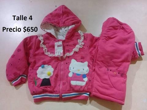 Conjunto térmico de nena talle 4 de bebe