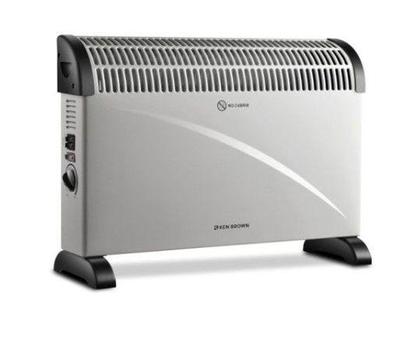 KEN BROWN CONVECTOR: 2000 W 3 NIVELES POTENCIA –TERMOSTATO AJUSTABLE CORTE DE SEGURIDAD– SILENCIOSO CON PIE