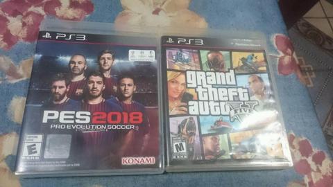 gta 5, pes 2018 ps3