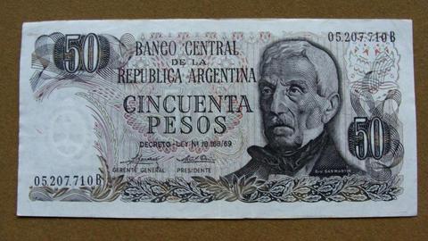 Billete de 50 pesos Argentina 1976