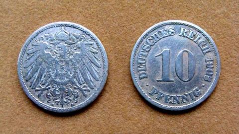 Moneda de 10 pfennig Alemania 1903