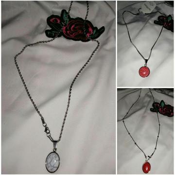 Cadenadije Piedras D Colores en Acero