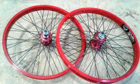 Ruedas Bmx Extreme Aluminio Doble Pared Eje 14mm