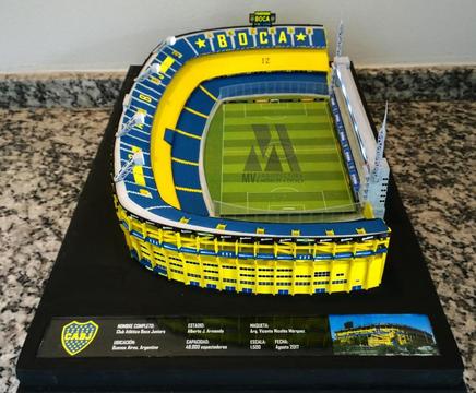 Maqueta Boca Juniors con luces leds