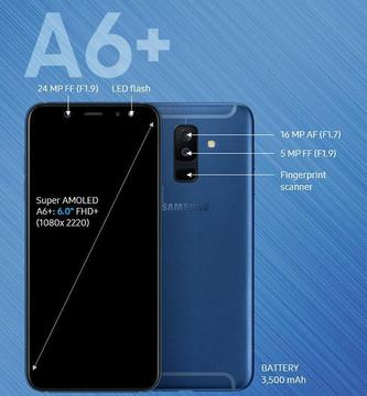 Samsung Galaxy A6 Plus Nuevos 32 gb 4 ram 4G Libres Gtia y Mas! Mejor A8 y A8 Plus