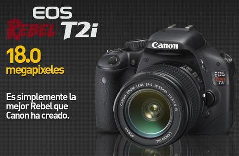 Canon Eos Rebel T2i Lente 1855 Mm Lente 55250 Mm. Oportunidad!