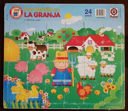 Rompecabezas Puzzle Infantil Don Rastrillo La Granja 24 Piezas Ruibal