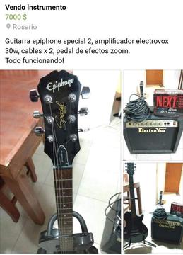 Vendo Guitarra Eléctrica Y Accesorios