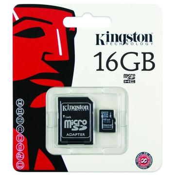 Memoria Micro Sd 16gb Con Adaptador Sd Kingston Original