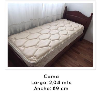 Se vende cama 1 plaza algarrobo