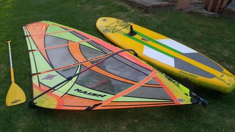 excelente naish inflable Stand Up Paddle y windsurf completo y muy nuevo