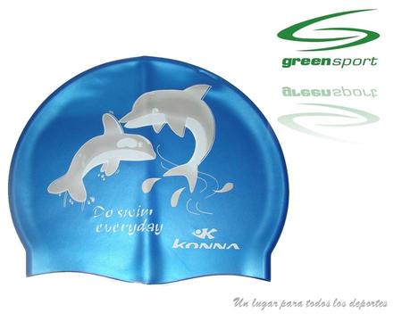 Gorro De Silicona Para Natación Estampado/green Sport