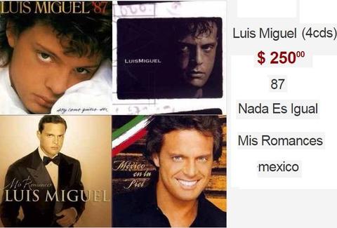 OFERTA 4 CDS DE LUIS MIGUEL 3 ORIGINALES Y 1 EN BAJA CALIDAD DE REGALO