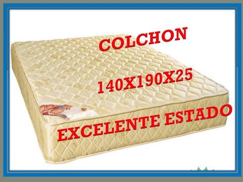 Colchon Espuma 2 plazas 140x190x25 Excelente Estado