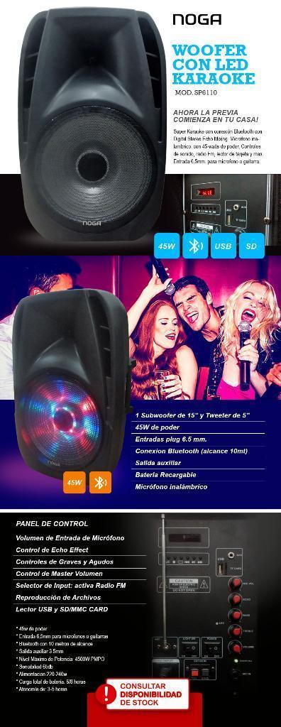 Parlante Noga 45w Liquido Nuevos en Caja