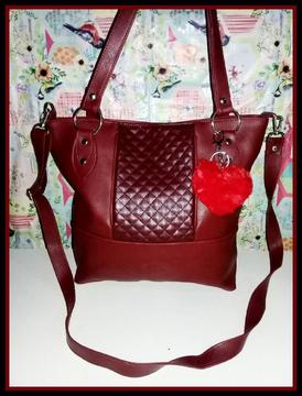 Cartera Color Bordo