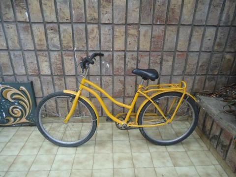 Bicicleta De Paseo Amarilla Para Dama Rodado 26