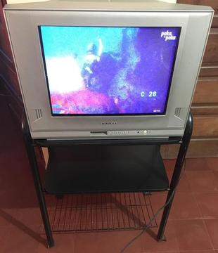 Tv 21 con Mesa Como Nueva Todo!