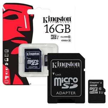 Memoria Microsd Kingston 16gb Clase 10