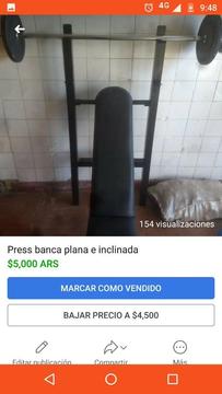 Press Banca Inclinada Y Plana