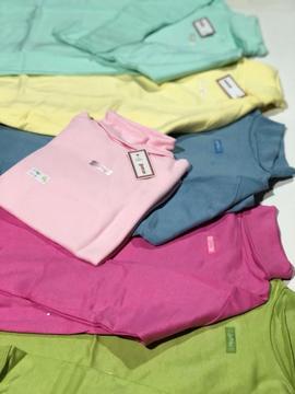 POLERAS NIÑO GAMISE BLANCA Y DE COLOR SET X 6 unid $580