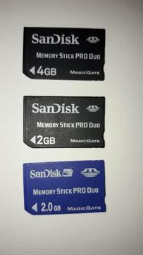 Memorias Memory Stick PRO para cámaras fotográficas