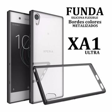 Funda Bordes Efecto Metal Sony Xperia Xa1 Ultra