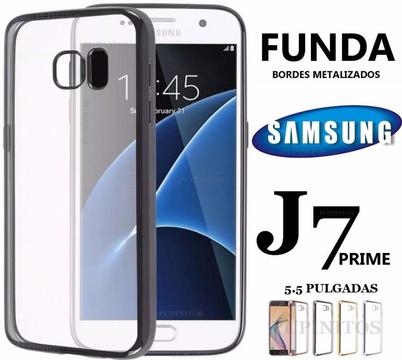 Funda Tpu Cover Bordes Metalizados Samsung J7 Prime