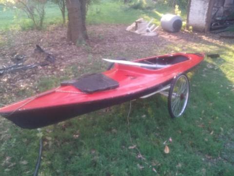 venta de kayak con trailer y remos