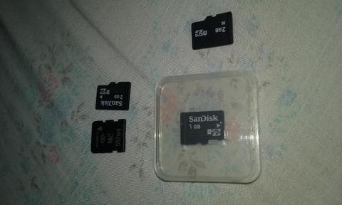 Kit de Memorias SD, y Memoria M2 'usadas'