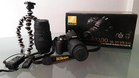 Nikon 3100 lente 1855 lente 70300 accesorios